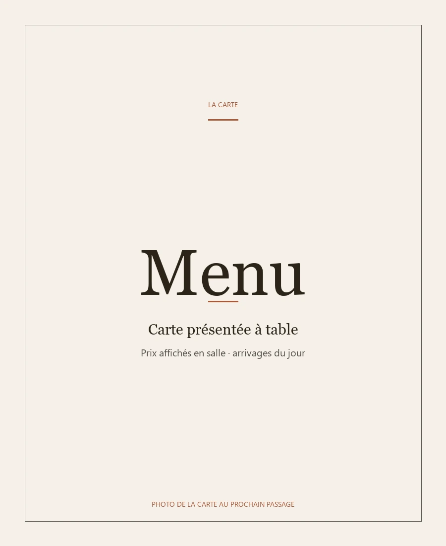 Carte Manava Café, photo de la carte au prochain passage